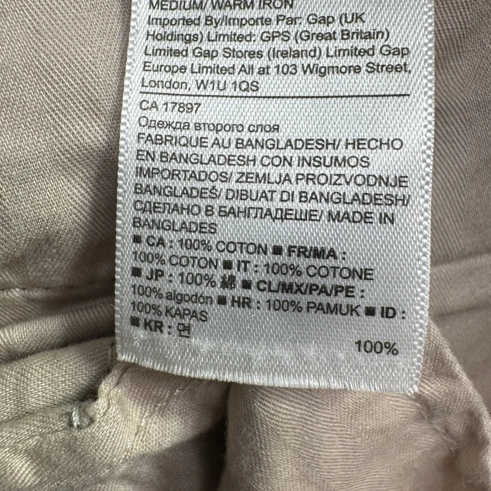Banana Republic Aiden Chino Men 32x32 Gray Slim Fit Cotton Casual Dress Pants
